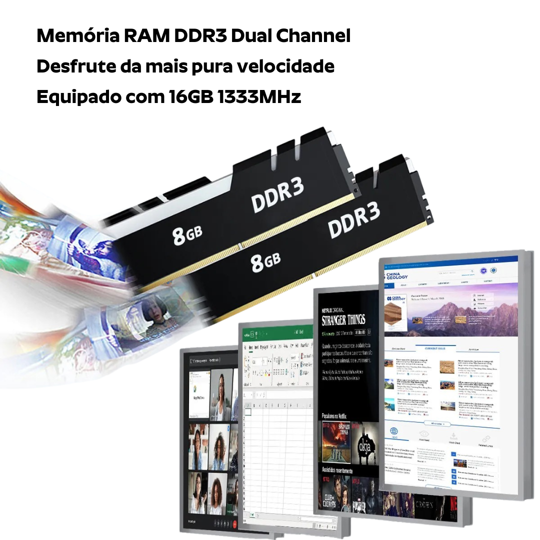 Computador Completo I5 16gb Ssd 240gb Mon 21.5 Strong Tech