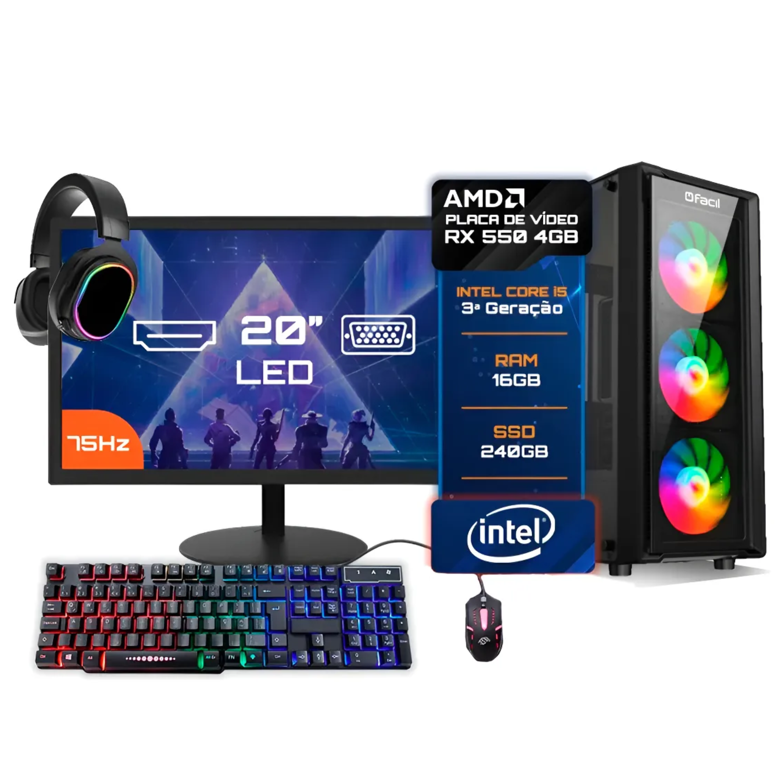 Pc Gamer Completo Intel I5 3ª