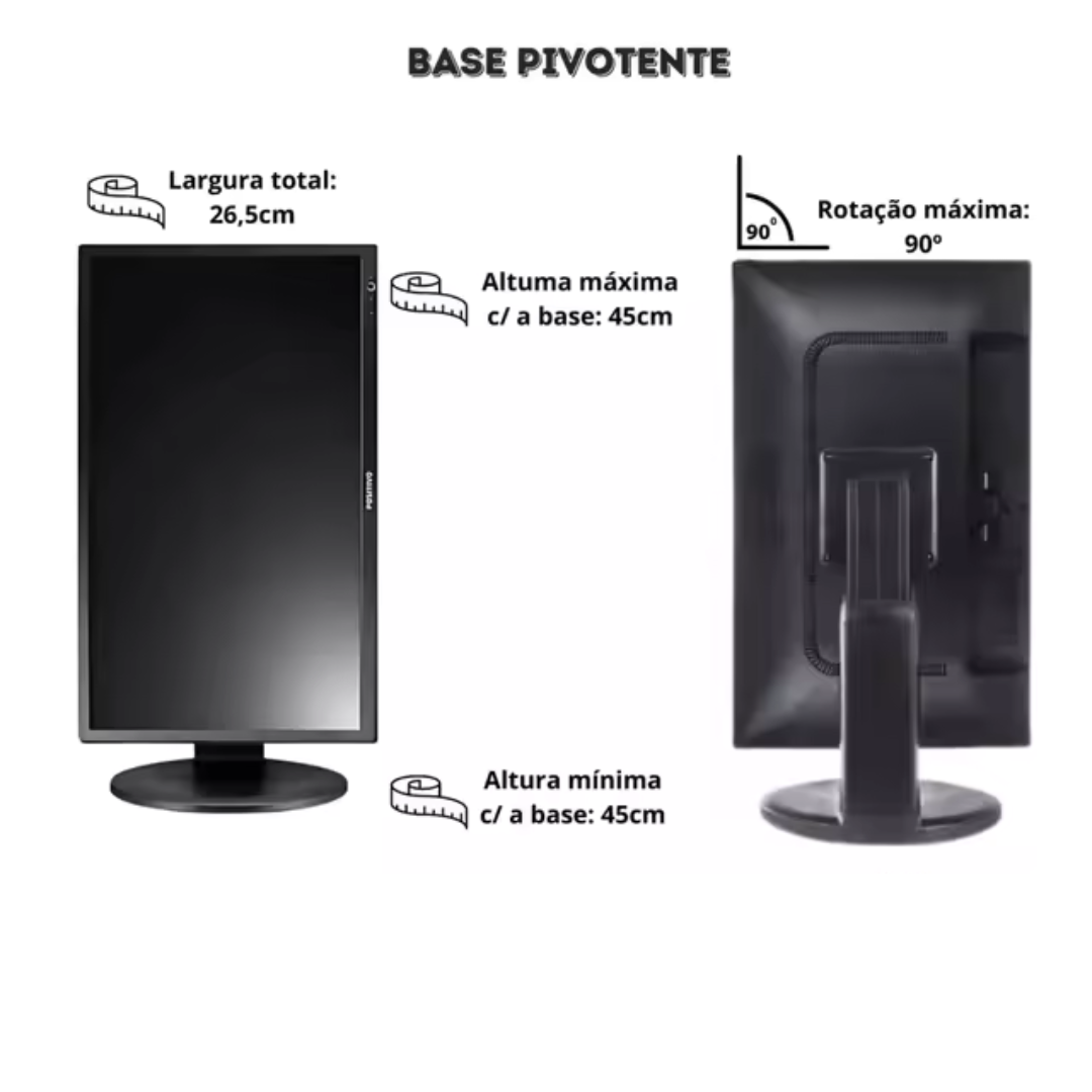 Monitor Positivo "19" POL VGA | DVI  [MODELO 13EB13PW]